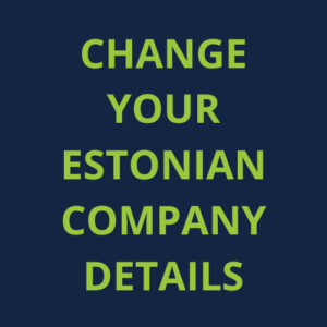 update company information Estonia