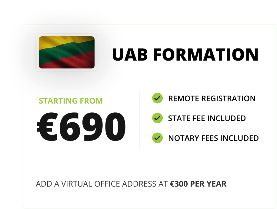 Start a company in Lithuania. UAB