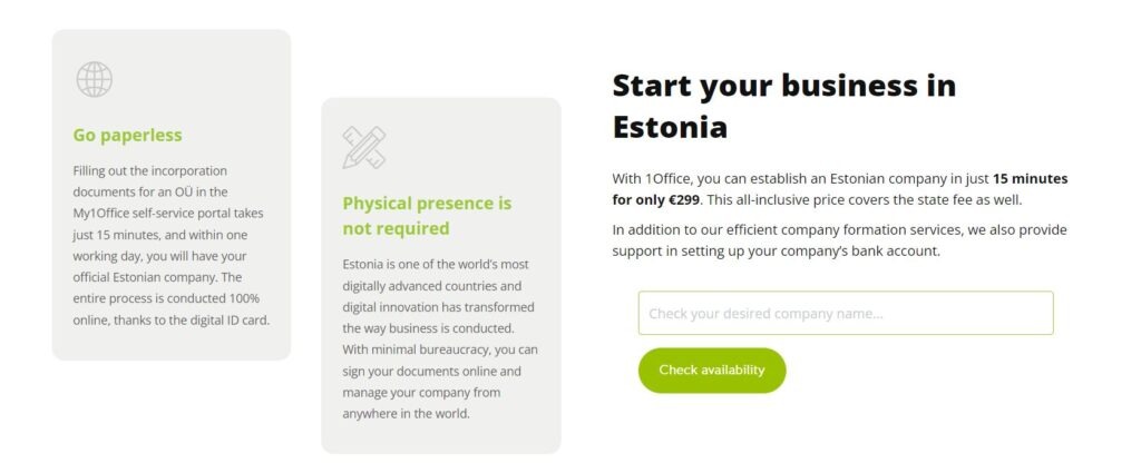 Start a company in Estonia