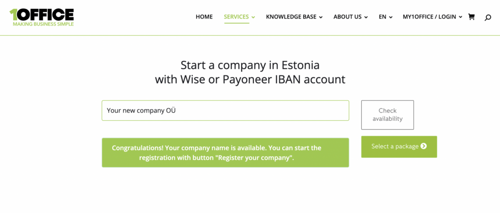 View of Company Registration in Estonia - 8 Easy Steps for e-residents - 1Office