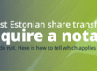legal share sell in Estonia