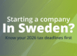 VAT registration Sweden start a company Sweden