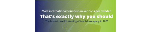 company formation Sweden, start a company in Sweden non-resident, Sweden corporate tax 2026