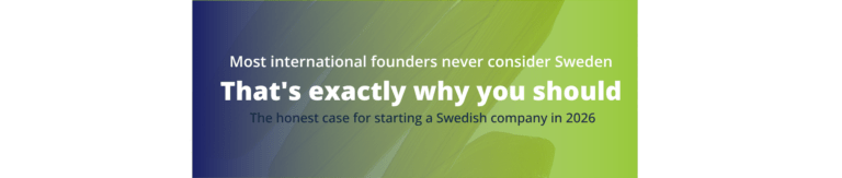 company formation Sweden, start a company in Sweden non-resident, Sweden corporate tax 2026