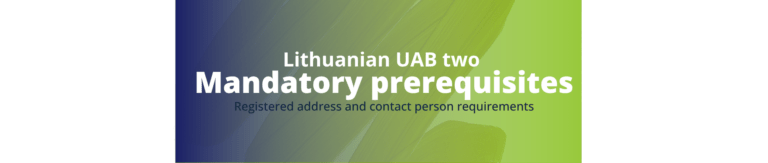 ithuania registered address virtual office, kontaktinis asmuo Lithuania, UAB registered address requirement
