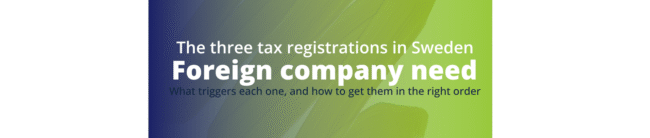 F-skatt foreign company Sweden, tax registration in Sweden, Sweden VAT registration foreign business