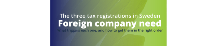 F-skatt foreign company Sweden, tax registration in Sweden, Sweden VAT registration foreign business