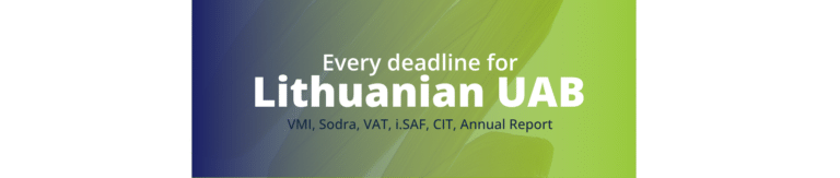 UAB annual report deadline, Lithuanian corporate tax return